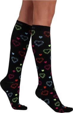 Cherokee Women's 10-15 MmHg Wide Calf Print Support Socks -Medical Nurse Clothing Shop 4 ck prtsupw 650
