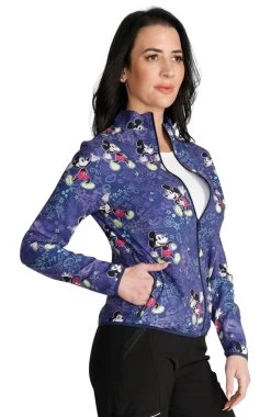 Cherokee Women's Packable Bandana Land Print Scrub Jacket -Medical Nurse Clothing Shop 4 ck tf320 print 650 1