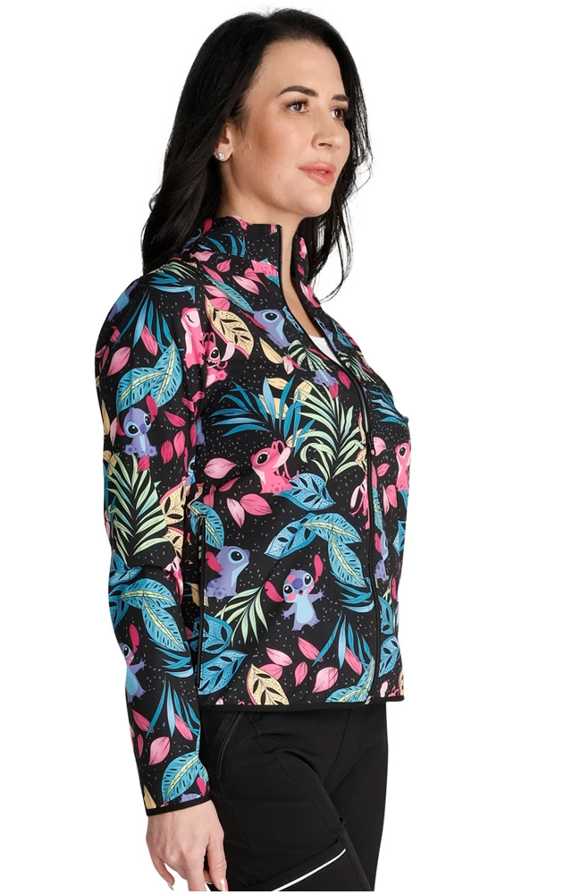 Cherokee Women's Packable Angel And Stitch Print Scrub Jacket 6 Cherokee Women's Packable Angel And Stitch Print Scrub Jacket - Image 4