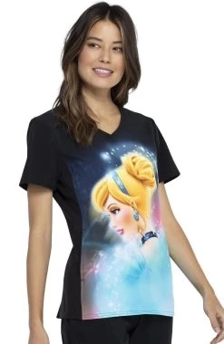 Cherokee Clearance Women's Cinderella Dream Print Scrub Top 9 Cherokee Clearance Women's Cinderella Dream Print Scrub Top -Medical Nurse Clothing Shop 4 ck tf627 printclearance 650 1