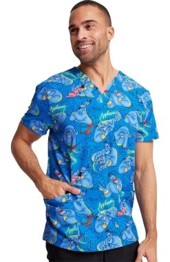 Cherokee Clearance Unisex Applause Print Scrub Top -Medical Nurse Clothing Shop 4 ck tf687 printclearance 650
