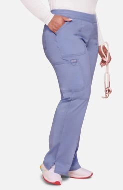 Women's Elastic Waistband Cargo Pull-On Scrub Pant -Medical Nurse Clothing Shop 4 ck ww110 650
