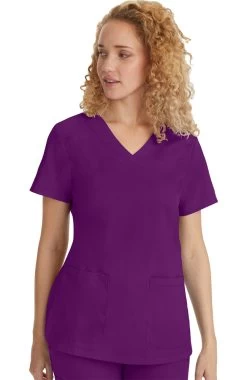 Women's Jill Solid Scrub Top -Medical Nurse Clothing Shop 4 hh 2320 650
