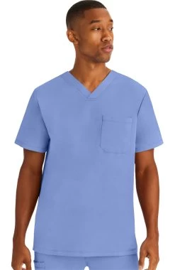 Clearance Men's Mason Solid Scrub Top -Medical Nurse Clothing Shop 4 hh 2591 clearance 650