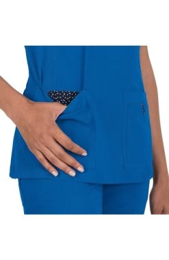 Women's Katie Mock Wrap Solid Scrub Top -Medical Nurse Clothing Shop 4 ko 374 650