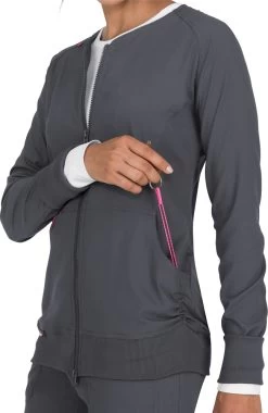 Women's Clarity Zip Front Solid Scrub Jacket -Medical Nurse Clothing Shop 4 ko 445 650