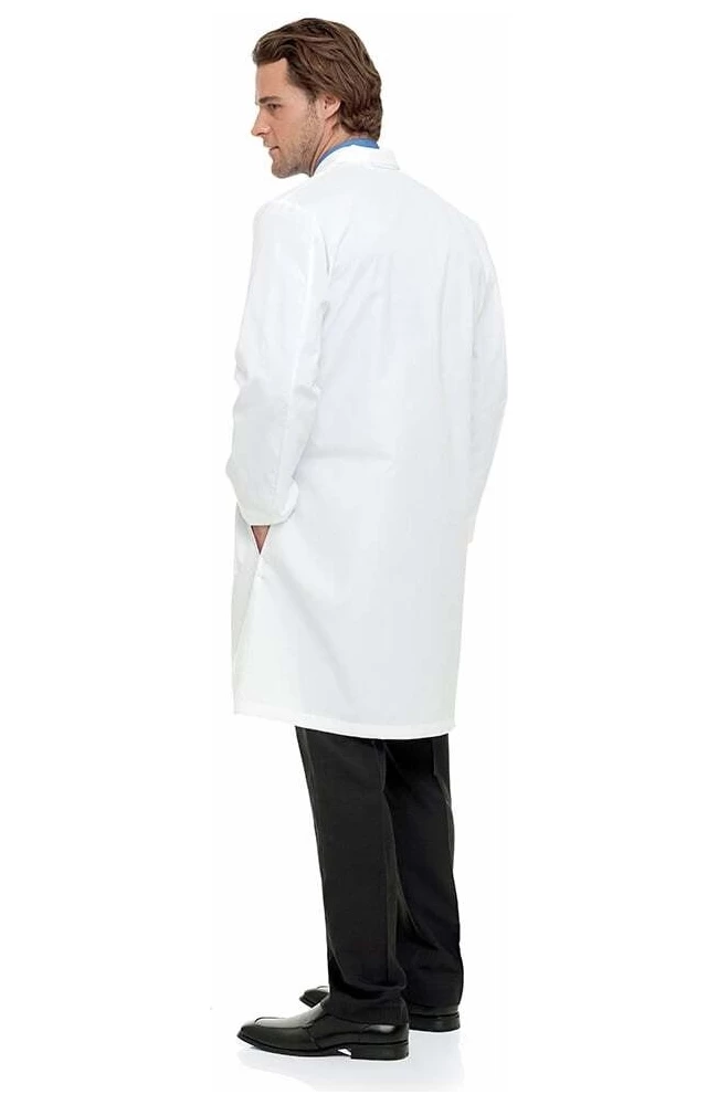 Men's 3-Pocket Full Length Poplin 41½" Lab Coat 6 Men's 3-Pocket Full Length Poplin 41½" Lab Coat - Image 4