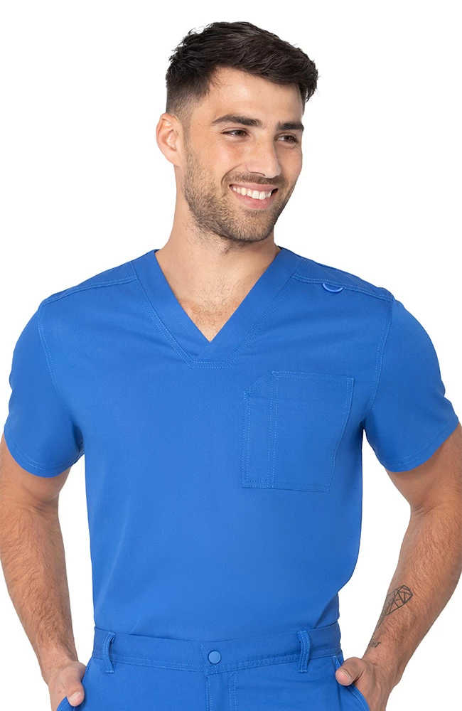 Clearance Men's Tuckable Solid Scrub Top 6 Clearance Men's Tuckable Solid Scrub Top - Image 4