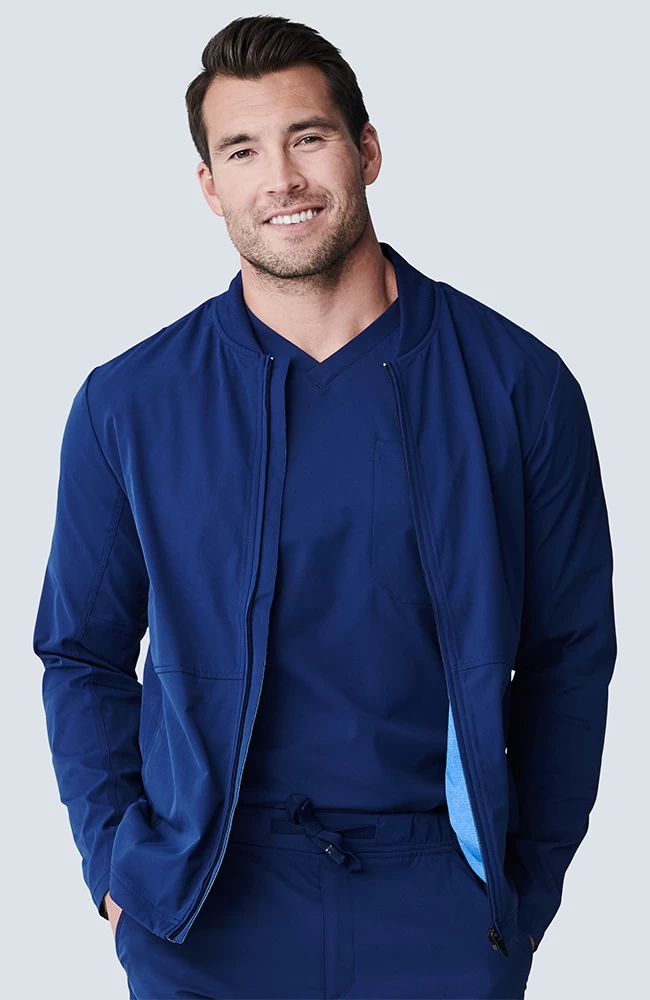 Men's Kinetic Bomber Solid Scrub Jacket 6 Men's Kinetic Bomber Solid Scrub Jacket - Image 4