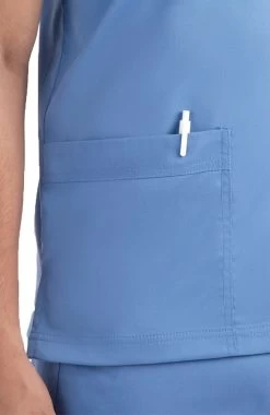 Clearance Men's Basic Multi-Pocket Solid Scrub Top -Medical Nurse Clothing Shop 4 mv 5502 clearance 650