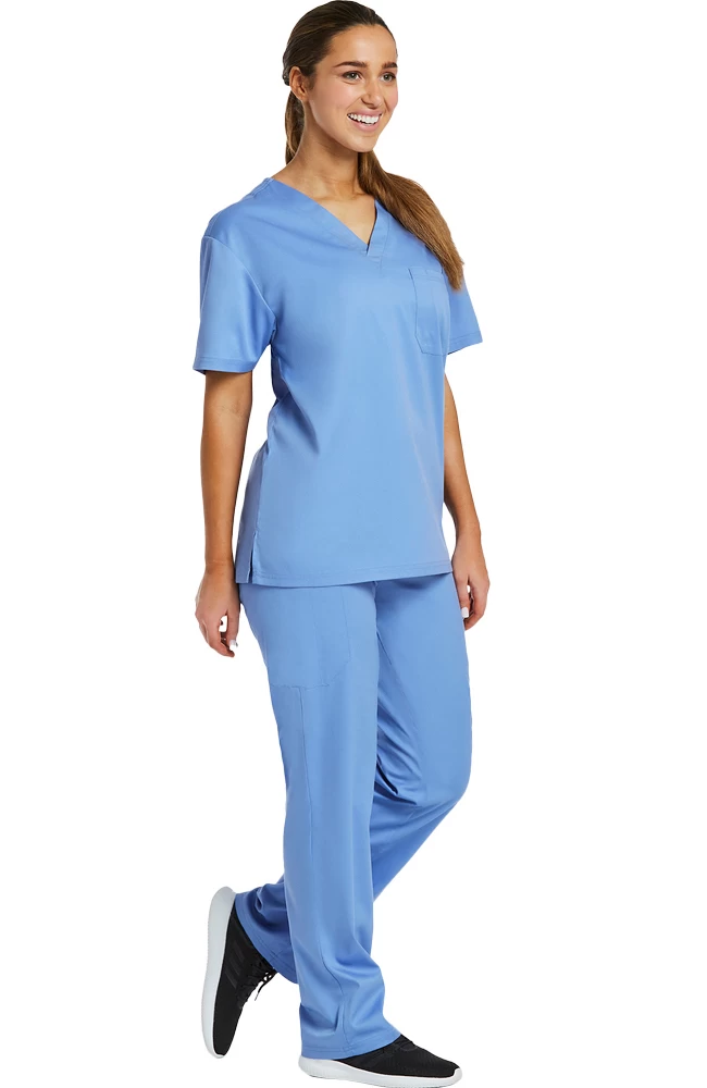 Clearance Unisex Solid Scrub Top & Tapered Scrub Pant Set 6 Clearance Unisex Solid Scrub Top & Tapered Scrub Pant Set - Image 4