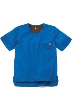 Carhartt Clearance Men's V-Neck Utility Solid Scrub Top -Medical Nurse Clothing Shop 4 wk c15108 clearance 650
