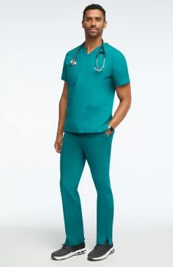 Unisex 3 Pocket Solid Scrub Top & 5 Pocket Cargo Scrub Pant -Medical Nurse Clothing Shop 5 ah b10set 650