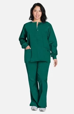 Clearance Women's Jewel Neck Warmup Solid Scrub Jacket -Medical Nurse Clothing Shop 5 ck 4350 clearance 650