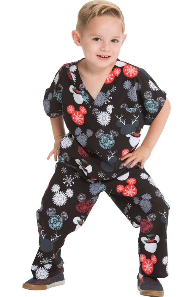 Cherokee Clearance Unisex Kids That's Snow Mickey Print Scrub Set 7 Cherokee Clearance Unisex Kids That's Snow Mickey Print Scrub Set - Image 5