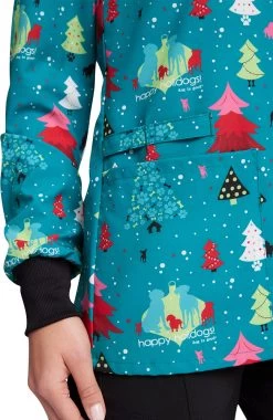 Cherokee Clearance Women's Happy Holidogs Print Jacket 12 Cherokee Clearance Women's Happy Holidogs Print Jacket -Medical Nurse Clothing Shop 5 ck ck321 printclearance 650