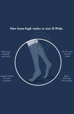 Cherokee Women's 10-15 MmHg Wide Calf Print Support Socks -Medical Nurse Clothing Shop 5 ck prtsupw 650