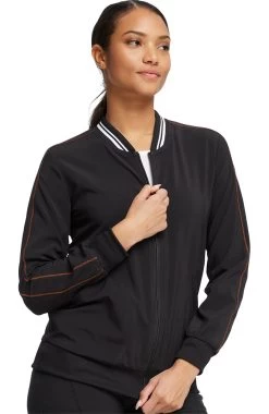 Cherokee Clearance Women's Undying Love Print Bomber Jacket -Medical Nurse Clothing Shop 5 ck tf385 printclearance 650