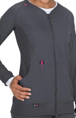 Women's Clarity Zip Front Solid Scrub Jacket -Medical Nurse Clothing Shop 5 ko 445 650