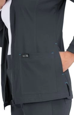 Women's Andrea Zip Front Solid Scrub Jacket -Medical Nurse Clothing Shop 5 ko 450 650