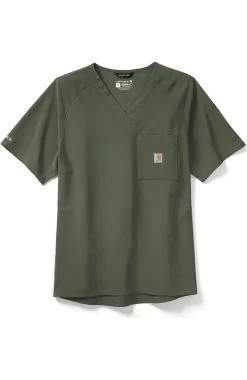 Carhartt Men's Raglan Solid Scrub Top -Medical Nurse Clothing Shop 5 wk c16110 650