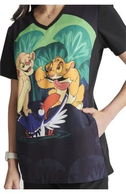 Cherokee Women's Too Funny Print Scrub Top -Medical Nurse Clothing Shop 6 ck tf627 print 650