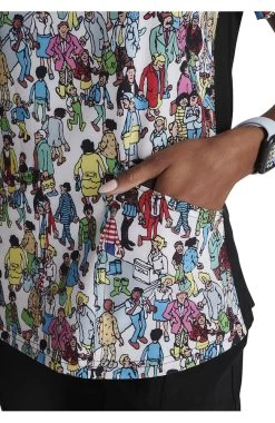 Cherokee Women's Where's Waldo? Print Scrub Top 14 Cherokee Women's Where's Waldo? Print Scrub Top -Medical Nurse Clothing Shop 6 ck tf764 print 650