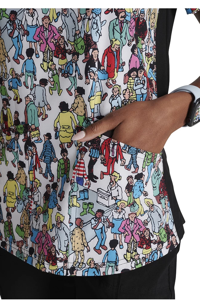 Cherokee Women's Where's Waldo? Print Scrub Top 8 Cherokee Women's Where's Waldo? Print Scrub Top - Image 6