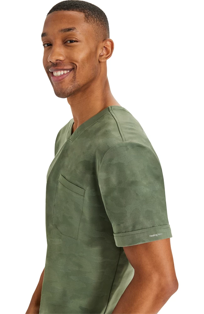 Men's Jack V-Neck Camo Scrub Top 8 Men's Jack V-Neck Camo Scrub Top - Image 6