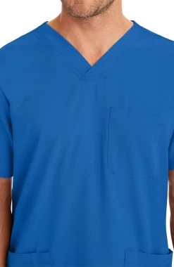 Men's Matthew V-Neck Solid Scrub Top -Medical Nurse Clothing Shop 6 hh 2590 650