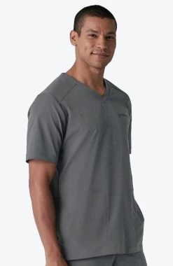 Men's Realm V-Neck Scrub Top -Medical Nurse Clothing Shop 6 md et22115 650