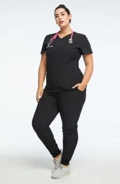 Women's Pitter-Pat V-Neck Solid Scrub Top -Medical Nurse Clothing Shop 7 ck 20710 650