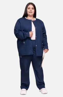 Clearance Women's Jewel Neck Warmup Solid Scrub Jacket -Medical Nurse Clothing Shop 7 ck 4350 clearance 650