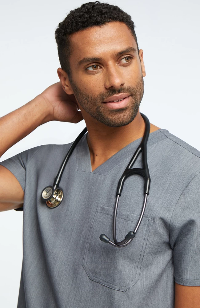 Clearance Men's Solid Scrub Top & Cargo Scrub Pant Set 10 Clearance Men's Solid Scrub Top & Cargo Scrub Pant Set - Image 8