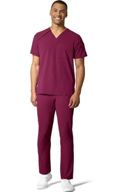 Men's Angled Solid Scrub Top -Medical Nurse Clothing Shop 8 wk 6034 650